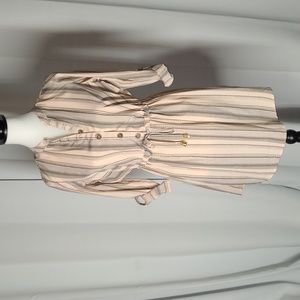 Hint of Blush Casual Rose Shirt Dress Size S